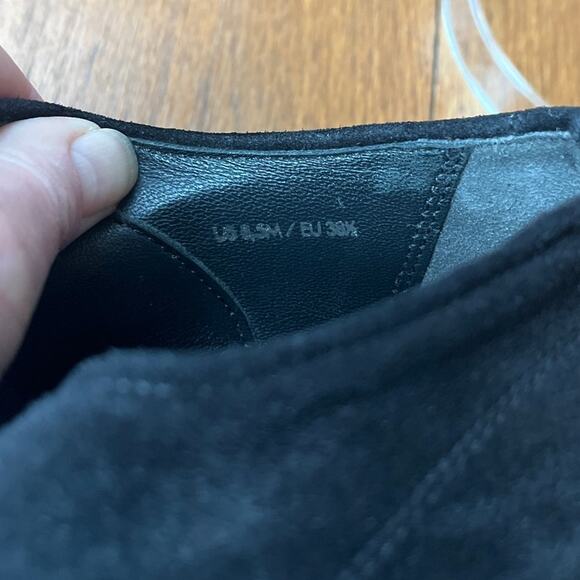 Vince Davy Black Suede Slip-on Platform Oxford 8.5 - Picture 9 of 9